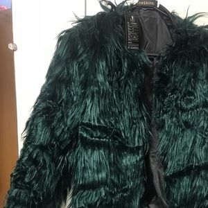 Faux green coat
